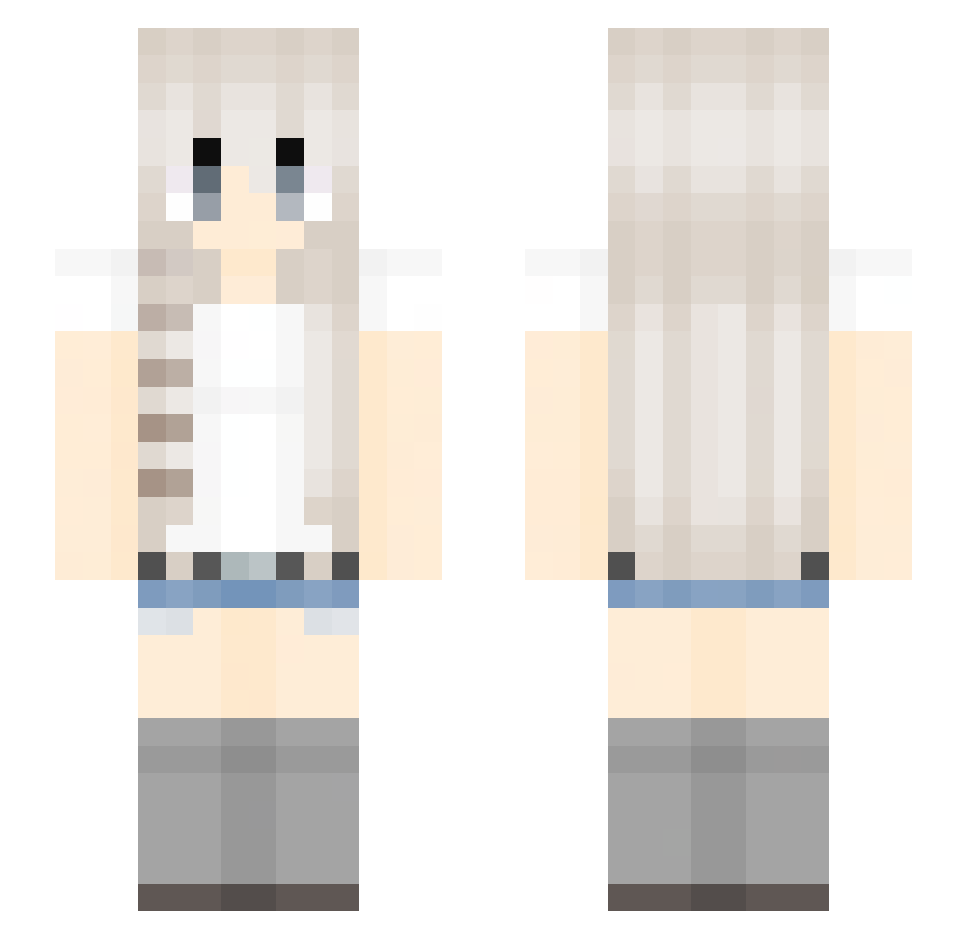 Woke Minecraft skin, front and back view