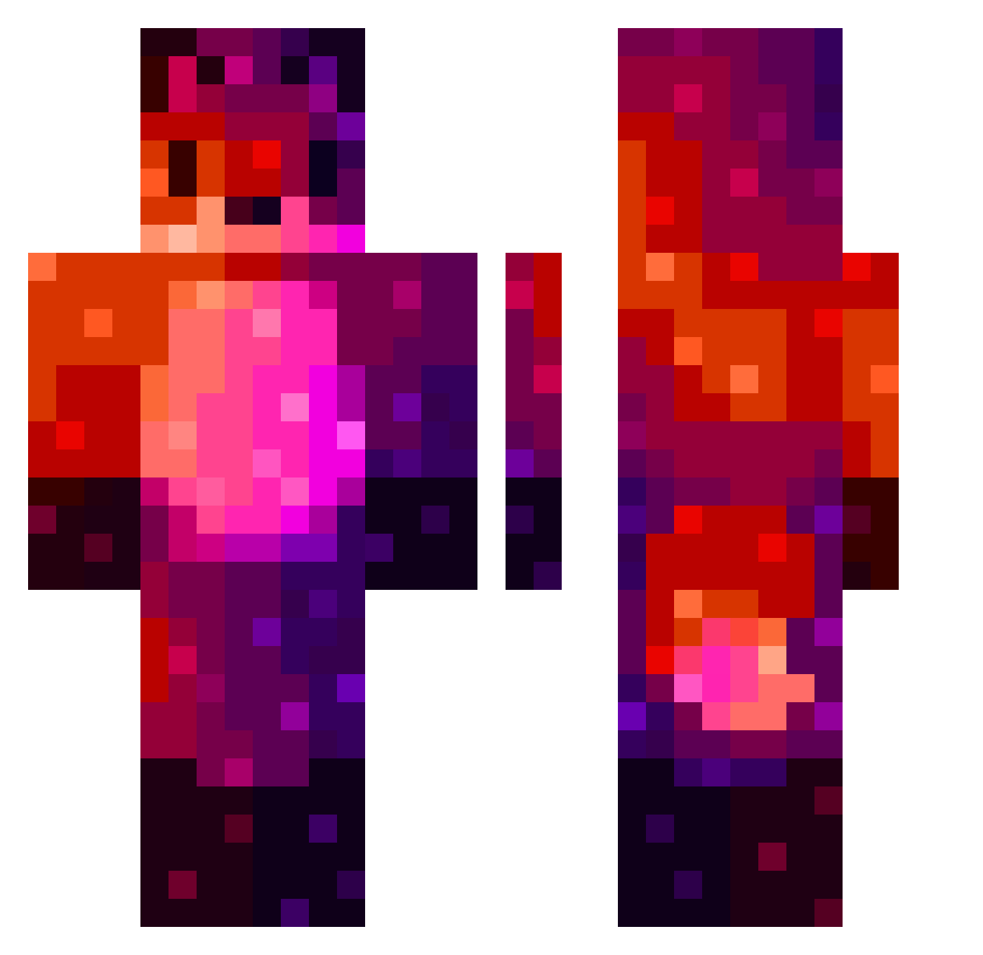 ANEVBOUH Minecraft skin, front and back view