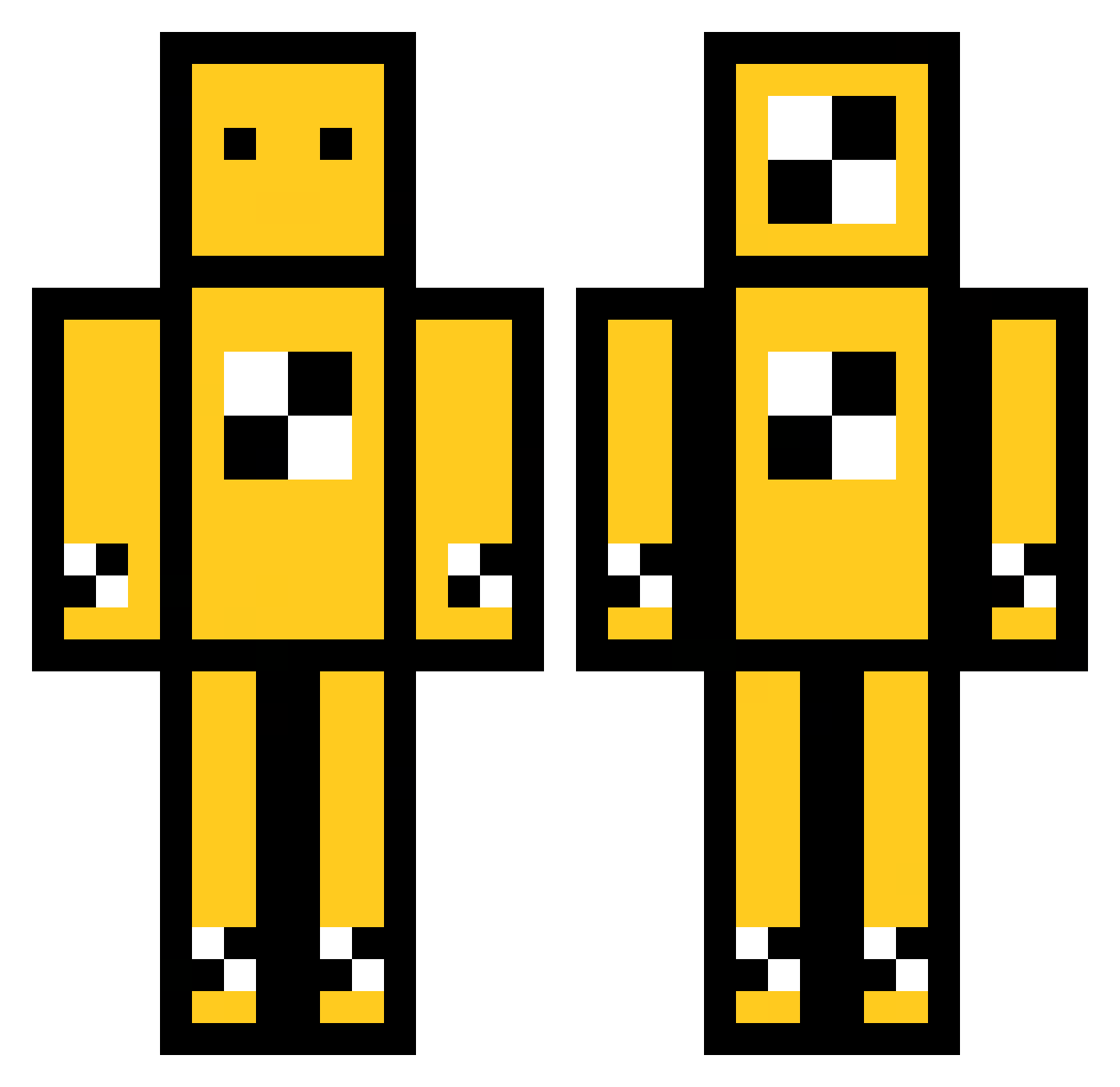 XanderSpeedX Minecraft skin, front and back view