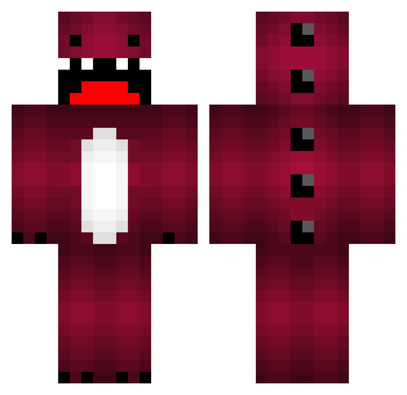 punchyie Minecraft skin, front and back view