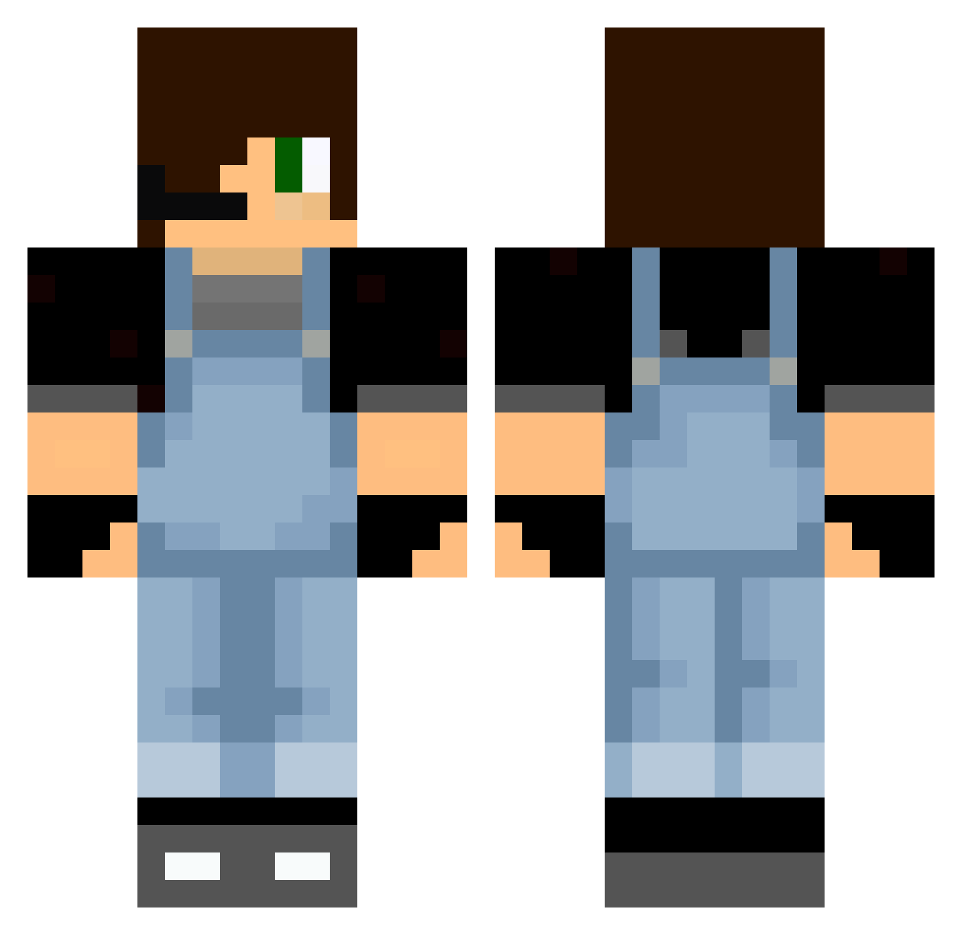 SnickersErEnMand Minecraft skin, front and back view