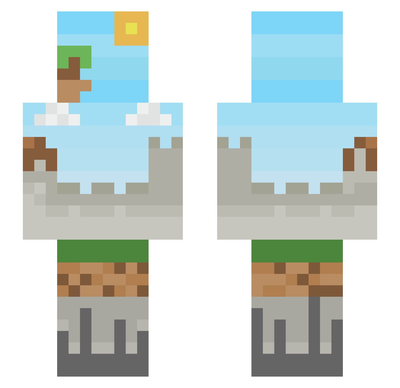 DA_RaCCooN_ Minecraft skin, front and back view
