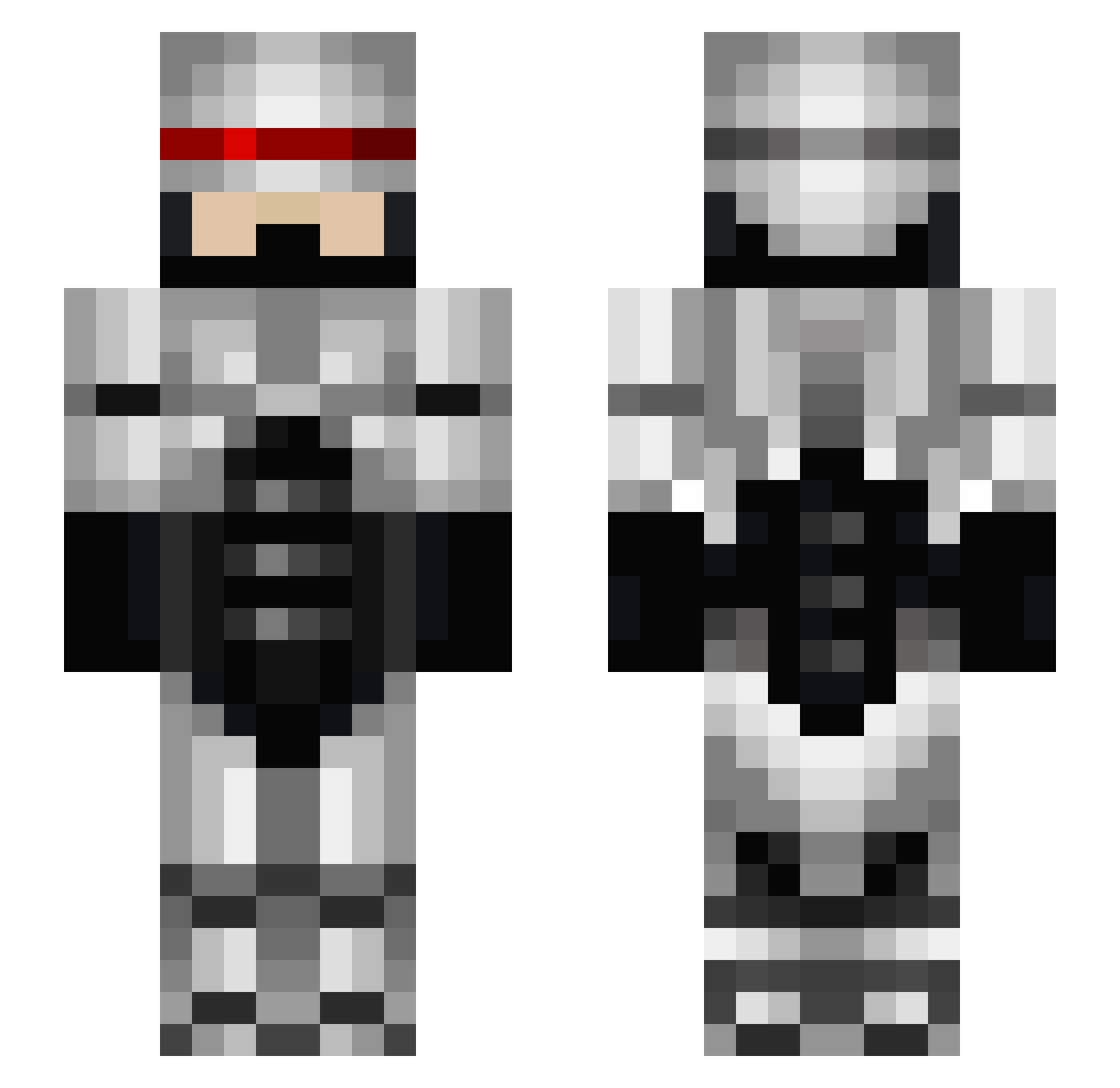 robocop329 Minecraft skin, front and back view