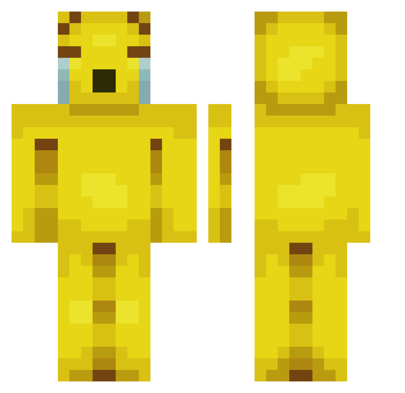 Milkhead5 Minecraft skin, front and back view