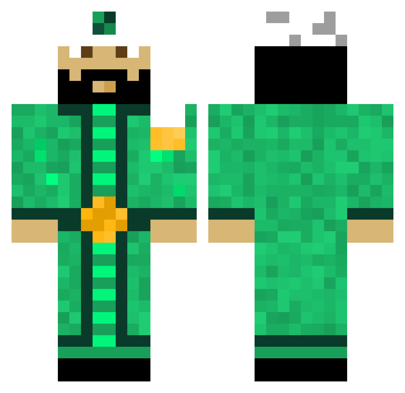 ameremsk Minecraft skin, front and back view