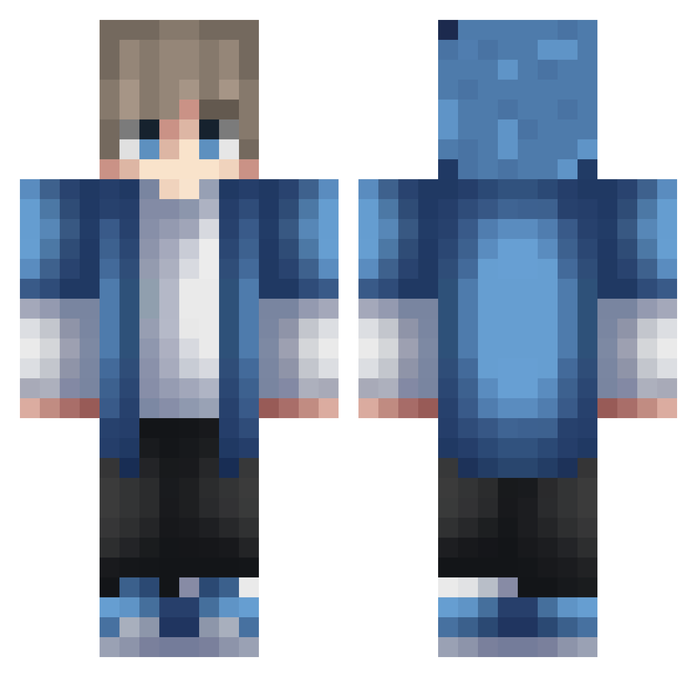 Wexy_34 Minecraft skin, front and back view