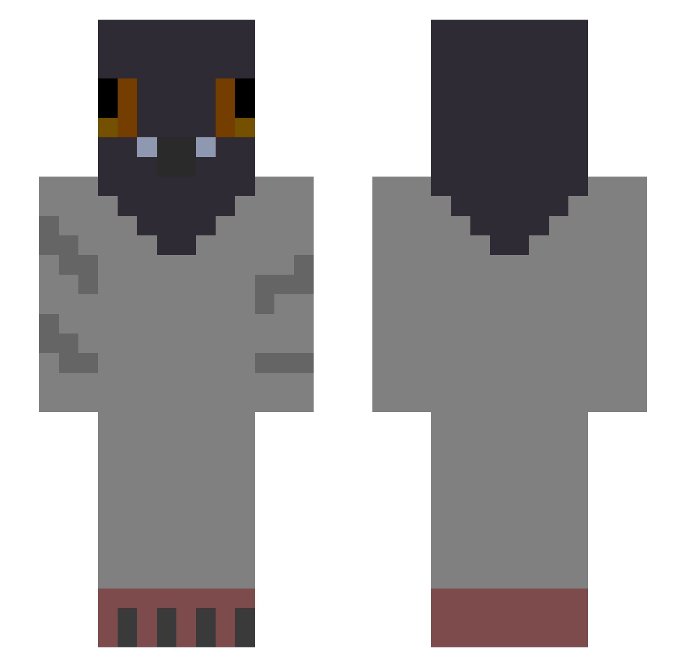 JustMilky_ Minecraft skin, front and back view