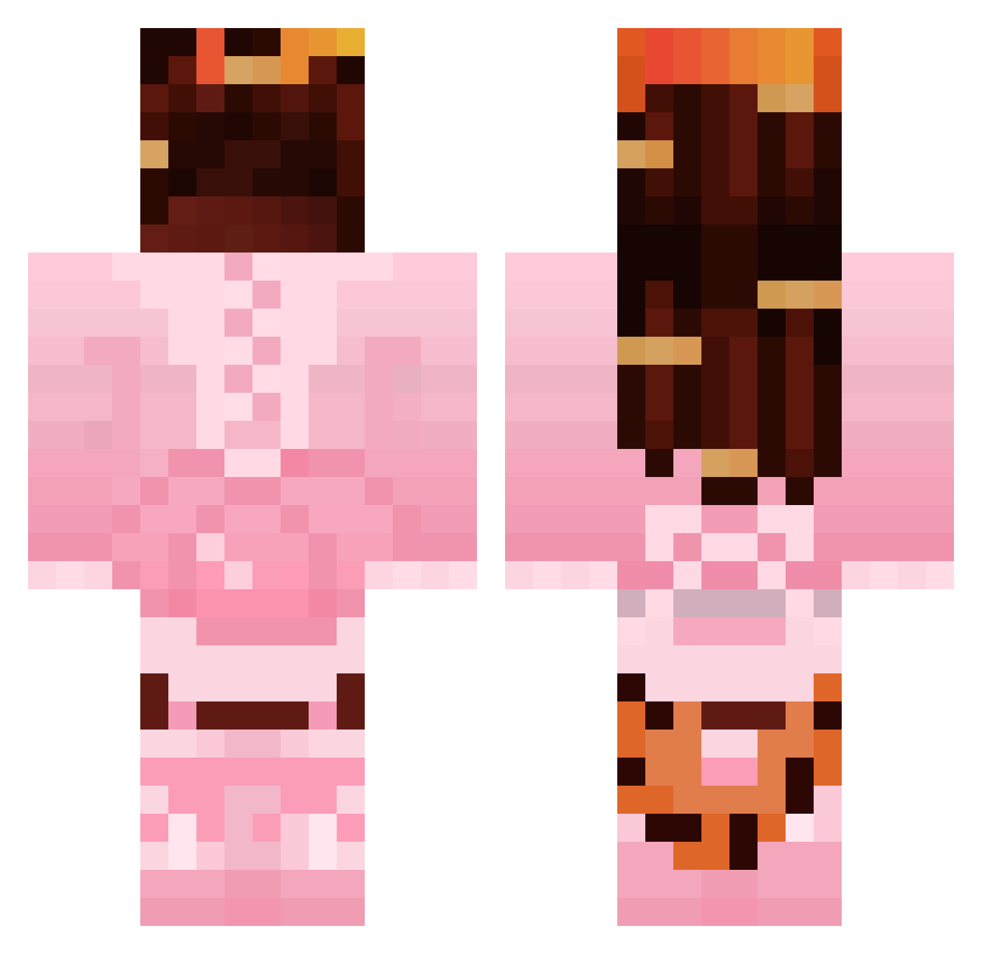 Th3Eternal Minecraft skin, front and back view