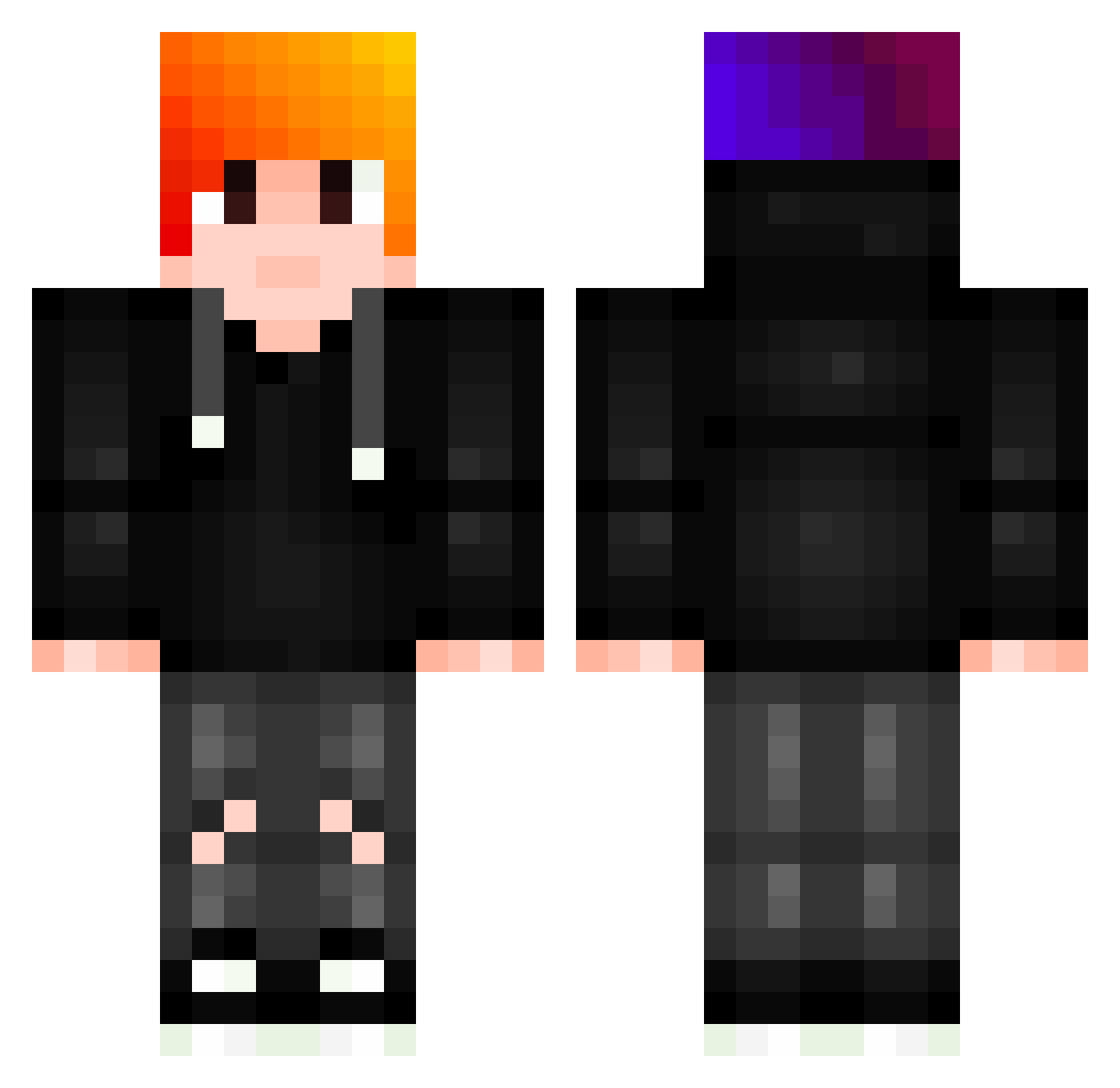 xPixelMC Minecraft skin, front and back view