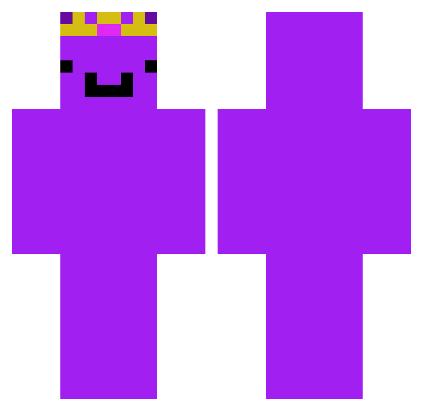 ValdeMilos Minecraft skin, front and back view
