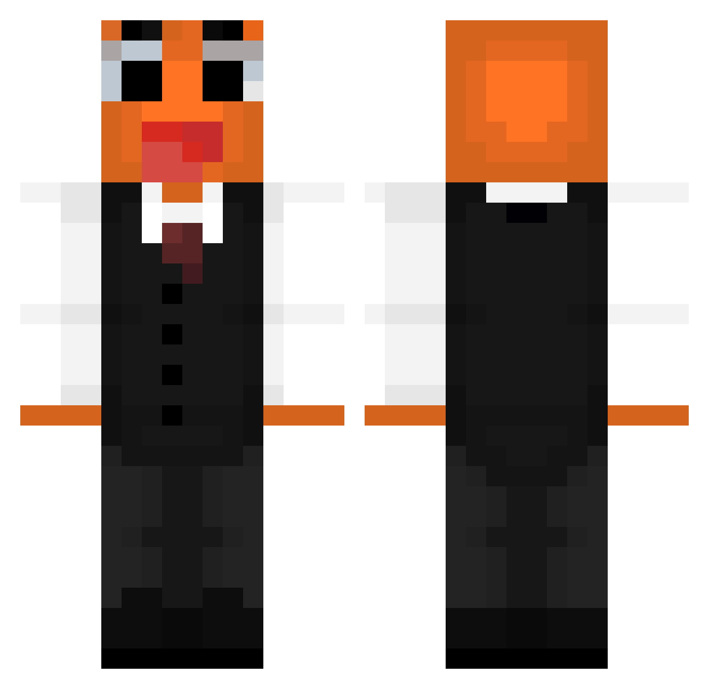 Musashi8627 Minecraft skin, front and back view