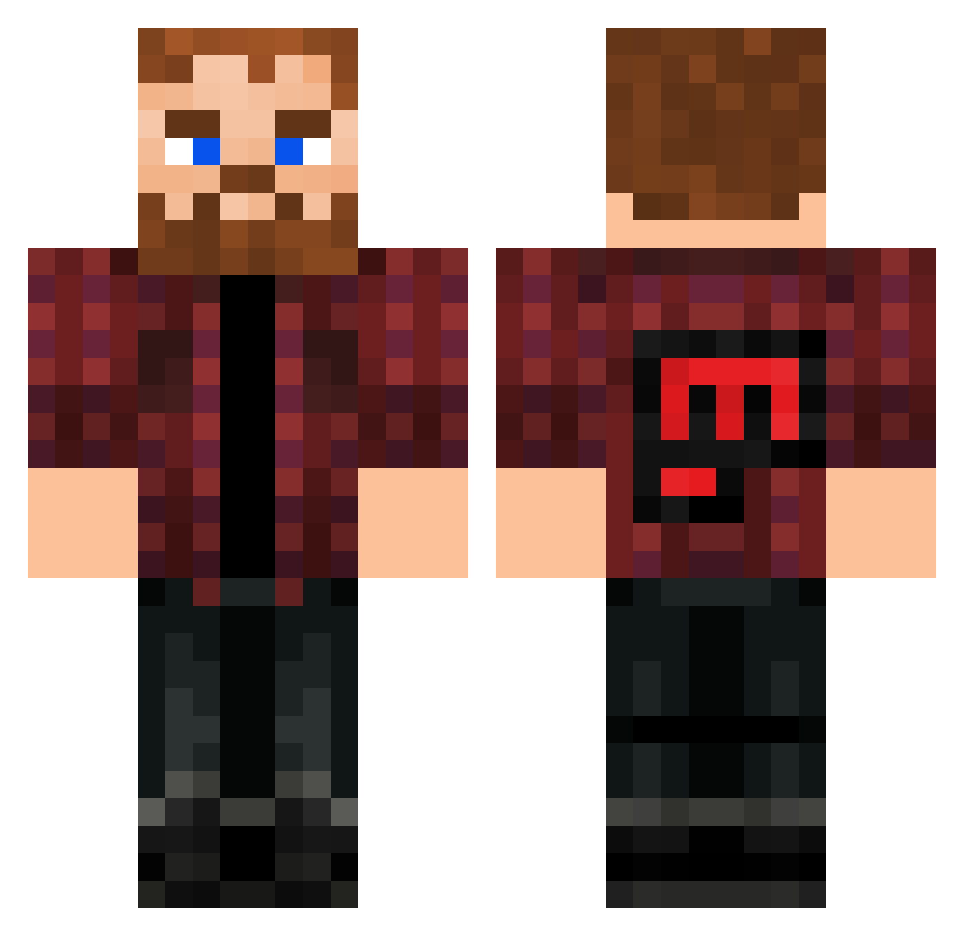 EpicGamer69 Minecraft skin, front and back view