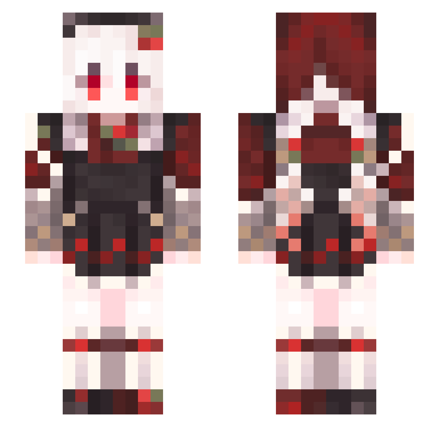 IridescentViper Minecraft skin, front and back view