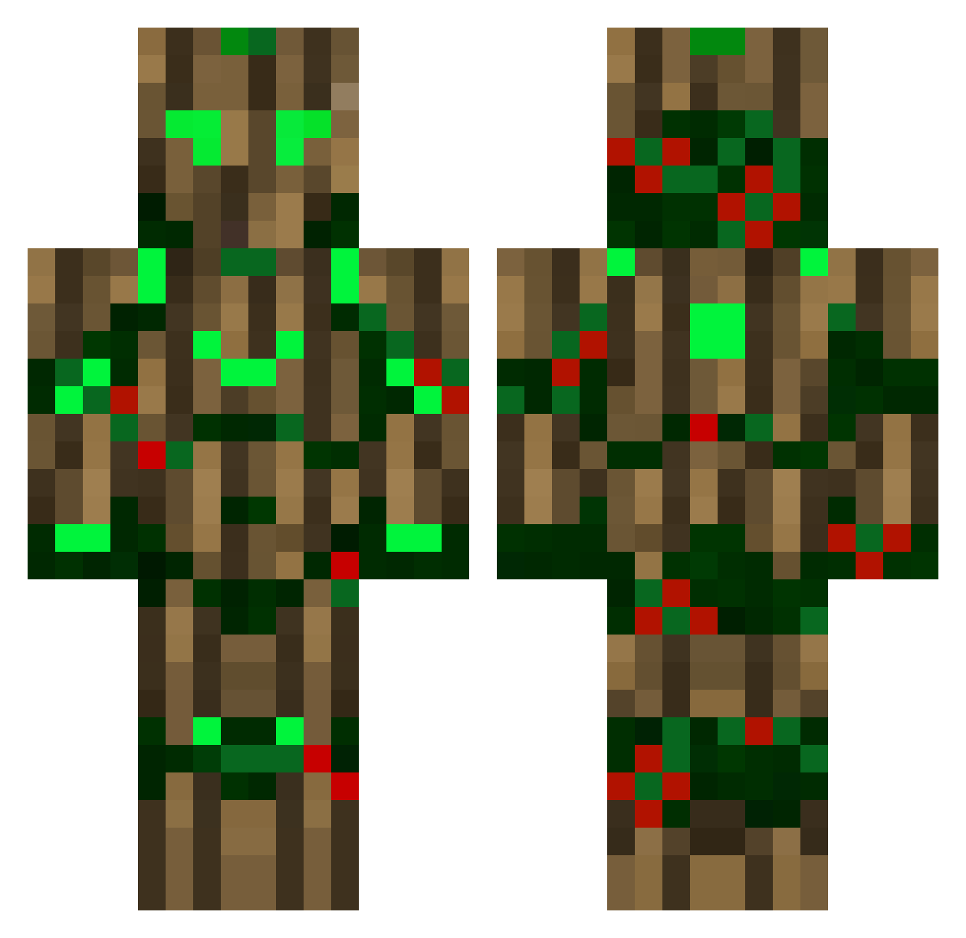 dummy236 Minecraft skin, front and back view
