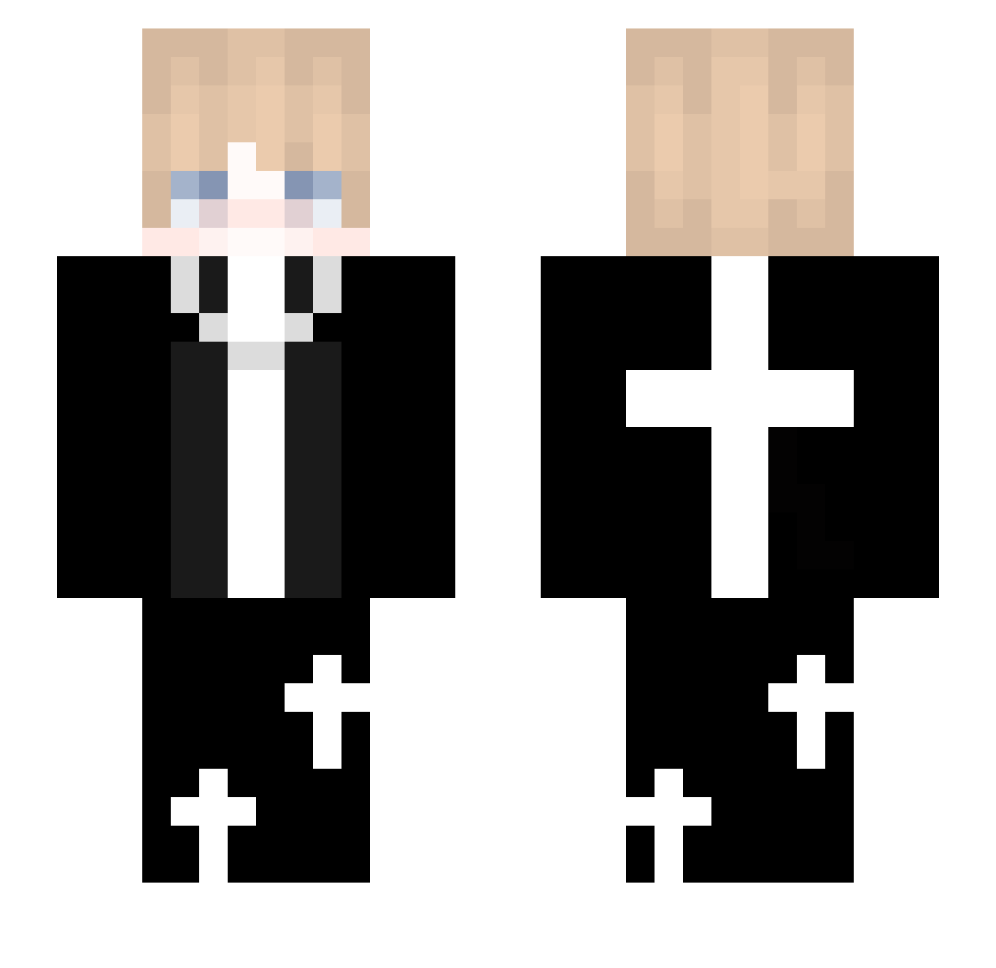Shadow35710 Minecraft skin, front and back view