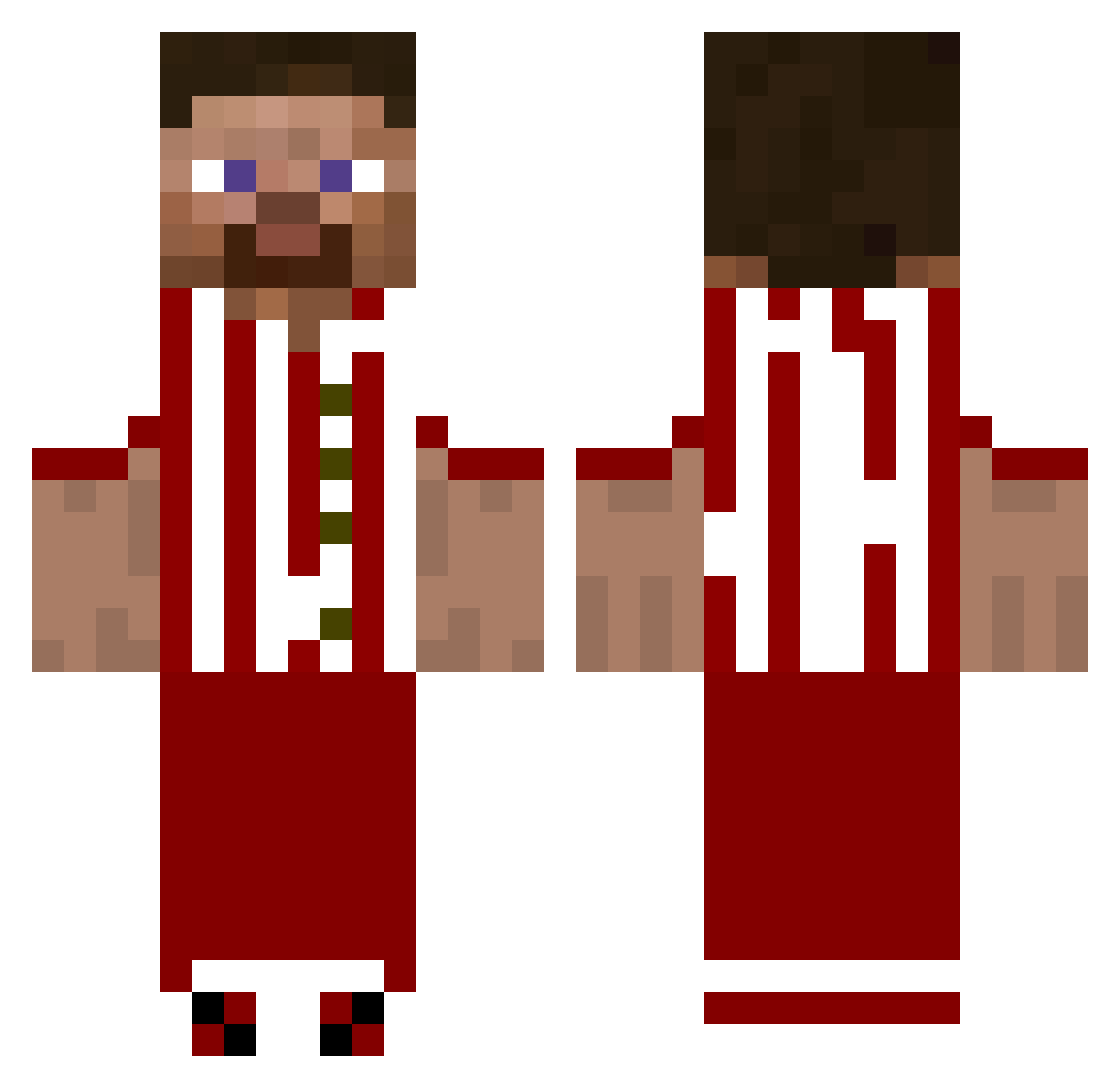 uac8 Minecraft skin, front and back view