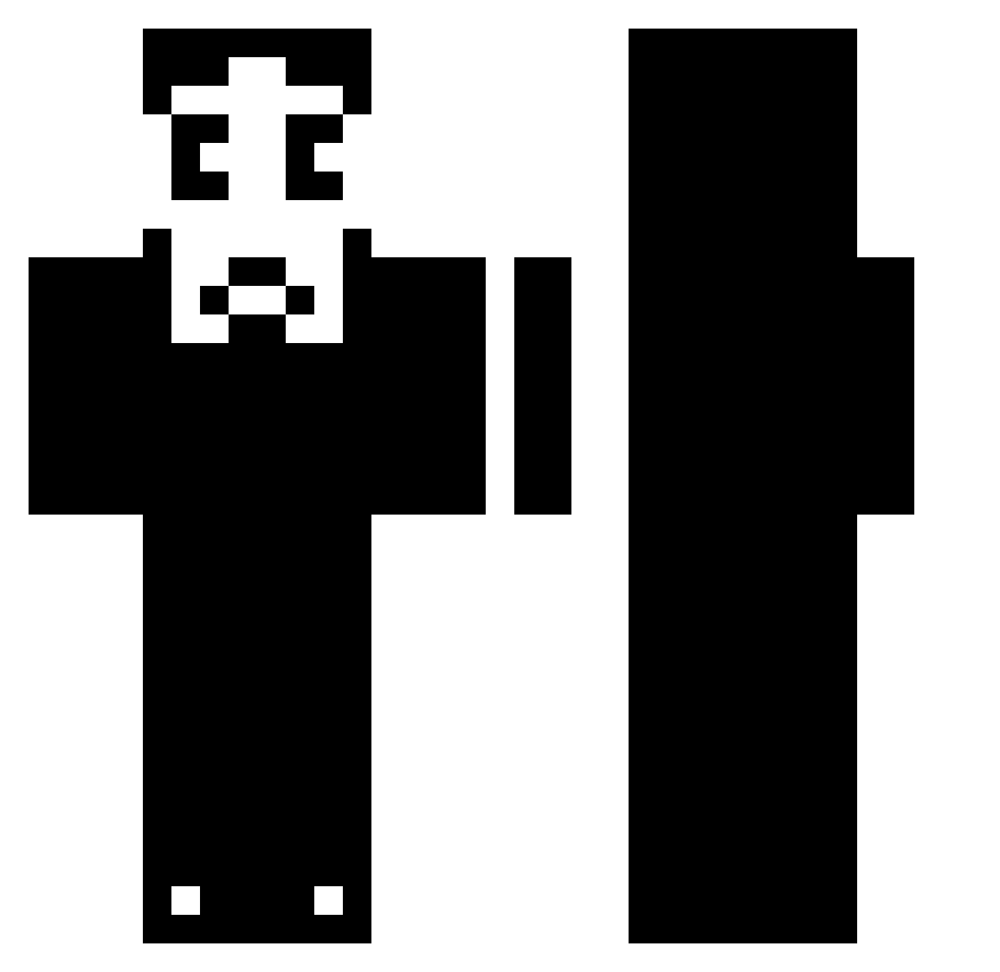 K1nn_ Minecraft skin, front and back view