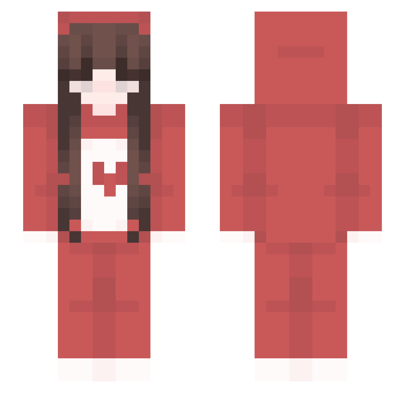 QTQuiet Minecraft skin, front and back view