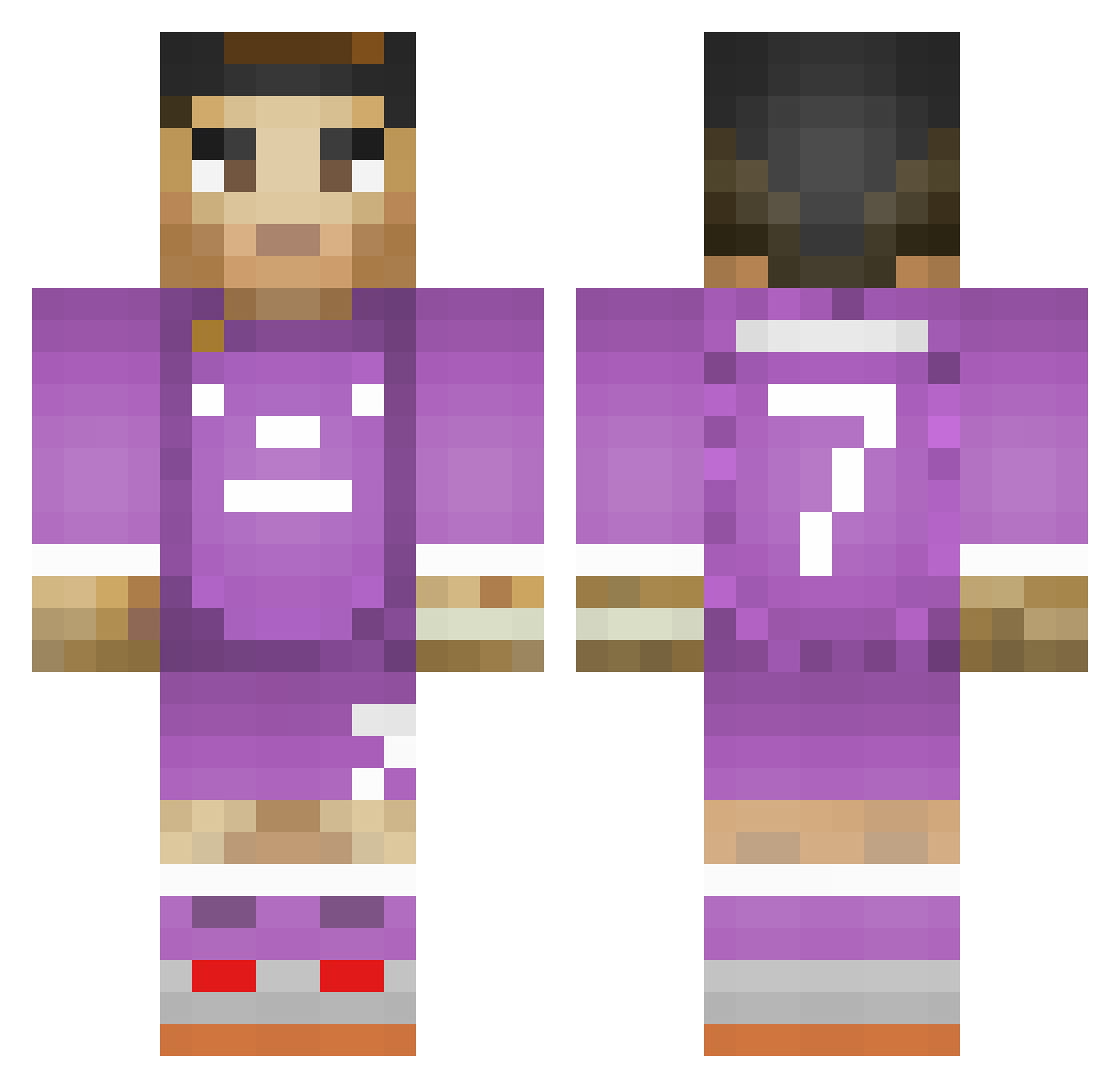 boobo999 Minecraft skin, front and back view