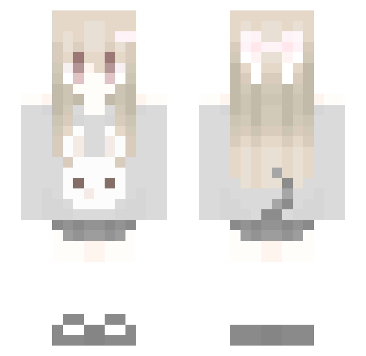 selinawina Minecraft skin, front and back view