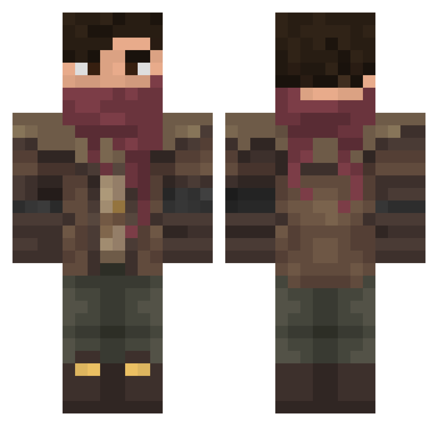 Shad0w_Weaver Minecraft skin, front and back view