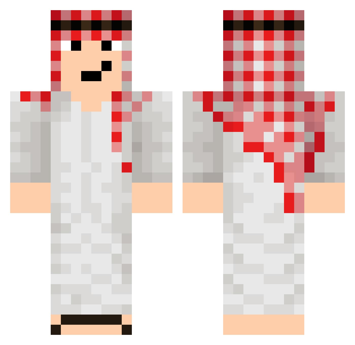 therealarasaka Minecraft skin, front and back view