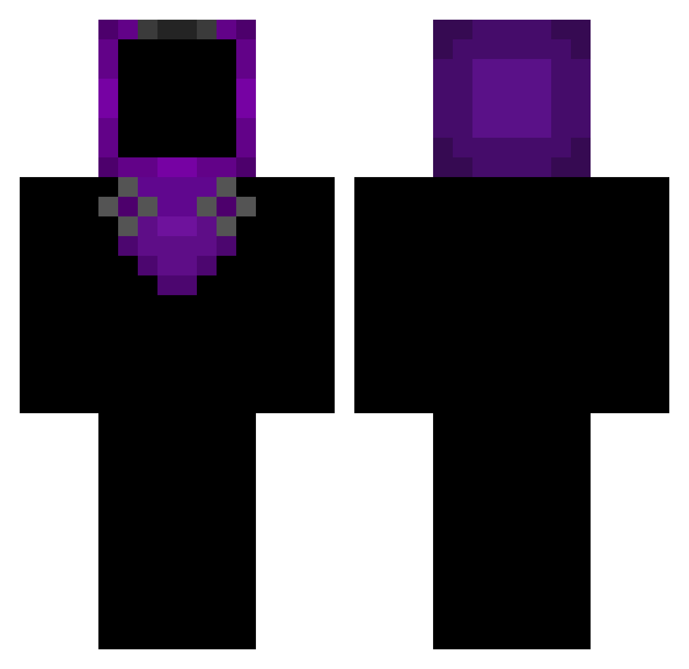 Xaikaw Minecraft skin, front and back view