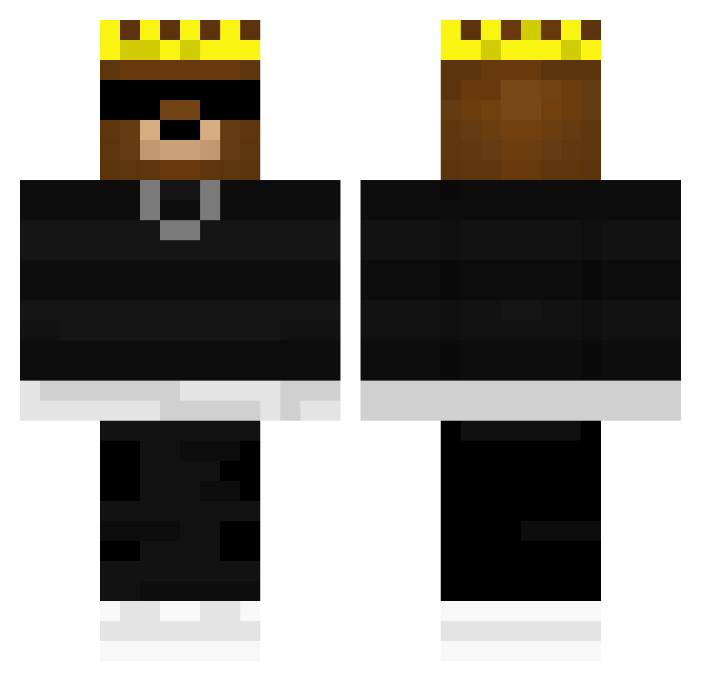 ZeloxMC Minecraft skin, front and back view