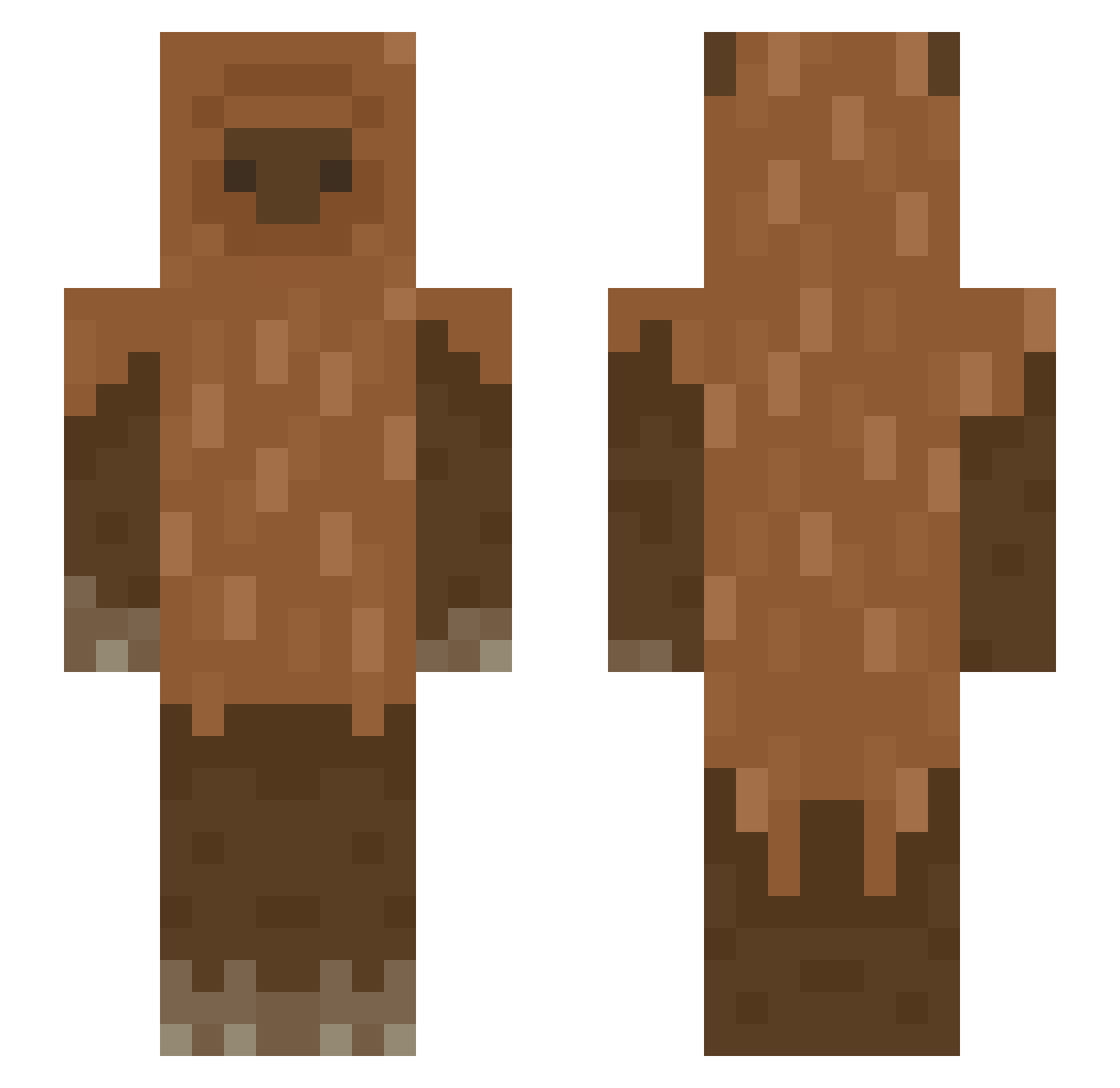CapyBara80 Minecraft skin, front and back view