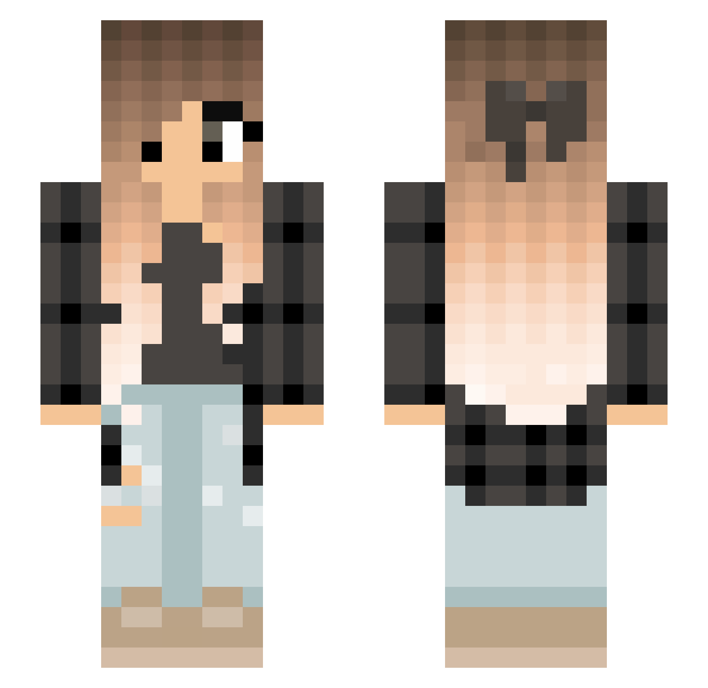 Jessi20_07 Minecraft skin, front and back view