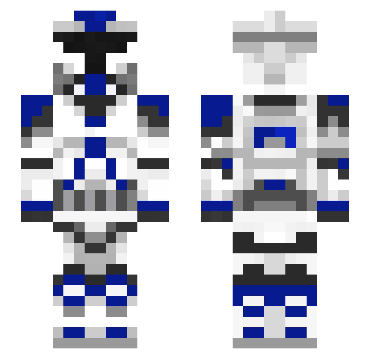 T02G Minecraft skin, front and back view