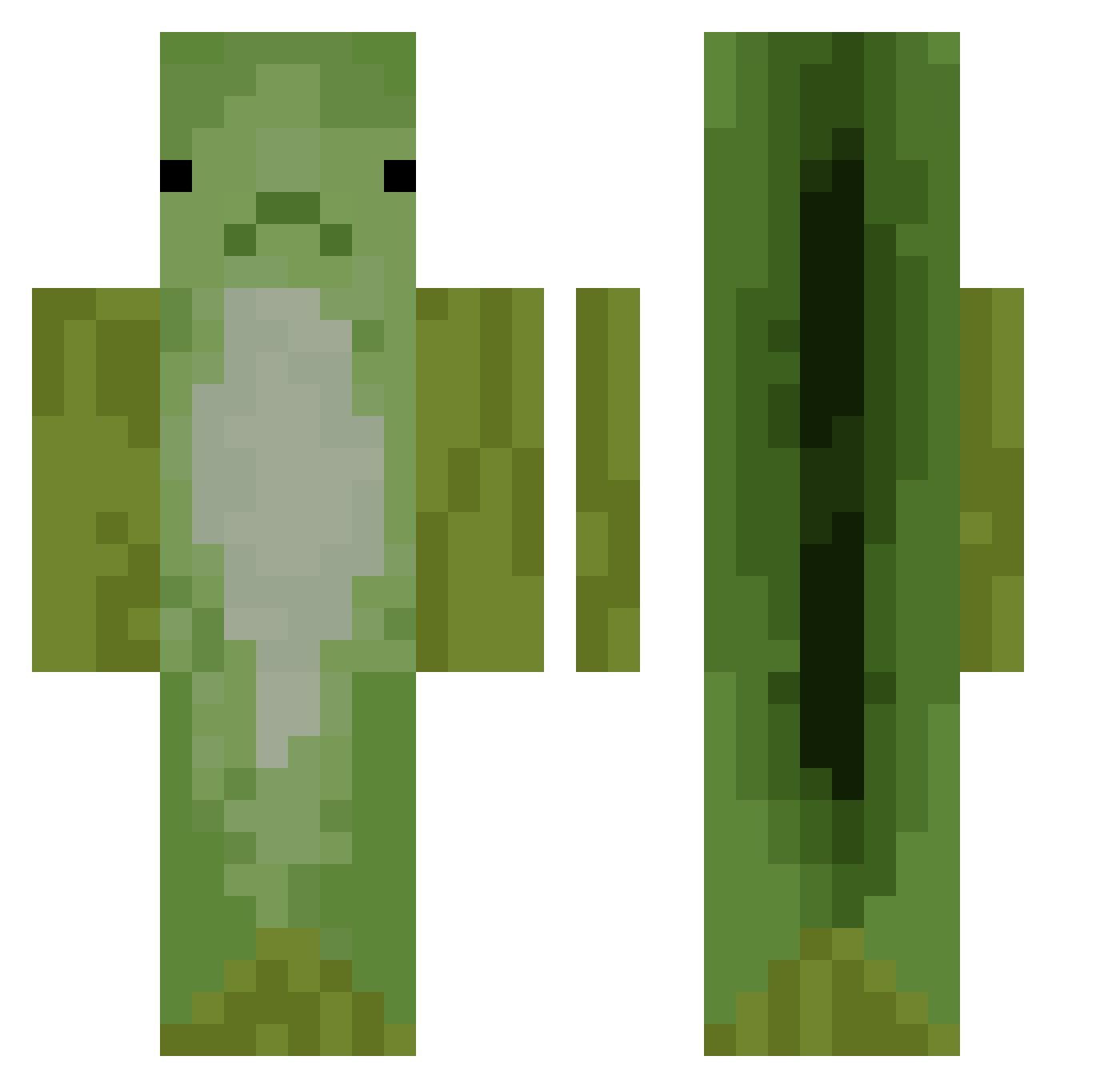 bladerunner4 Minecraft skin, front and back view