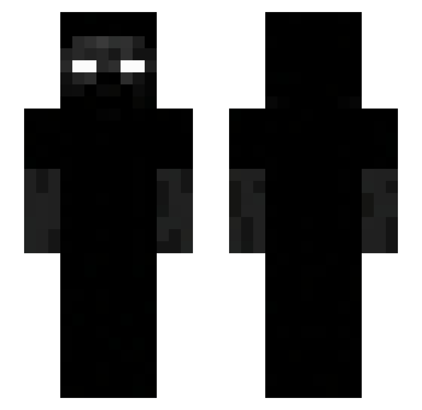 Zzivex Minecraft skin, front and back view