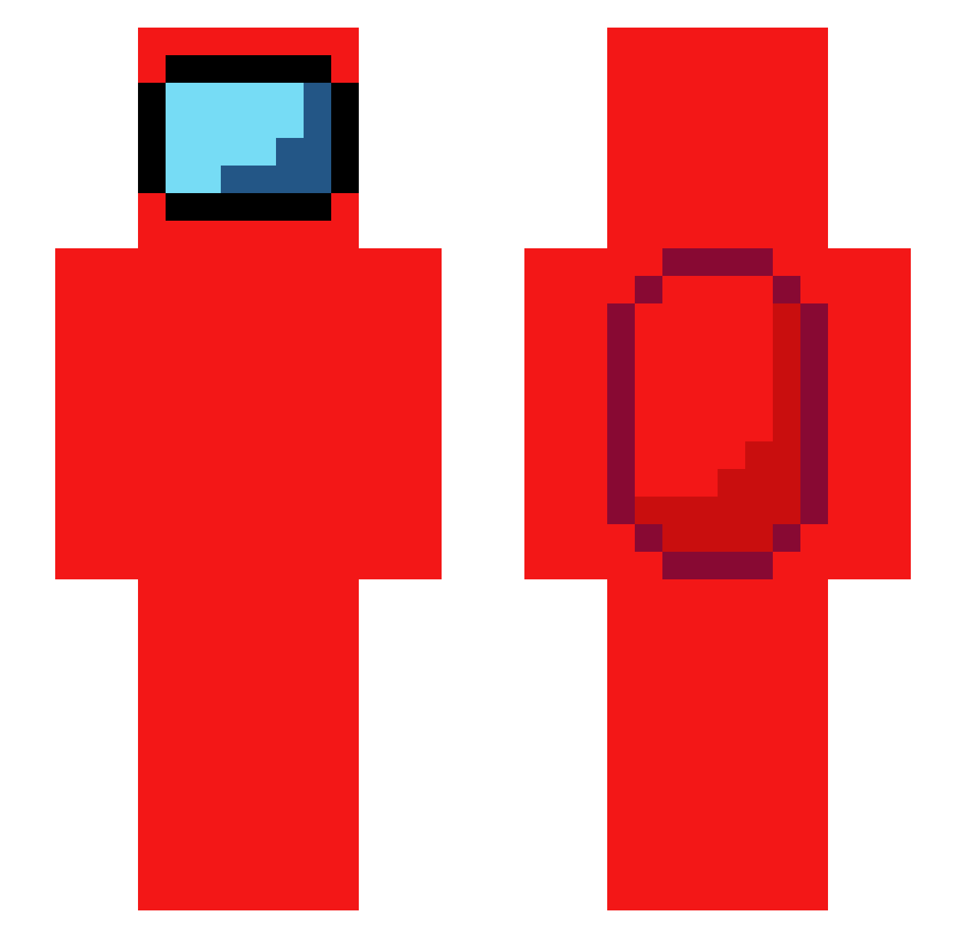 sussyamongus4 Minecraft skin, front and back view