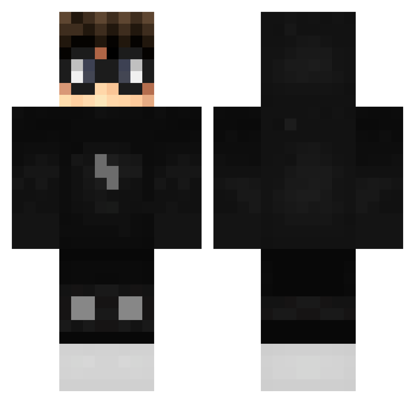 xqsez Minecraft skin, front and back view