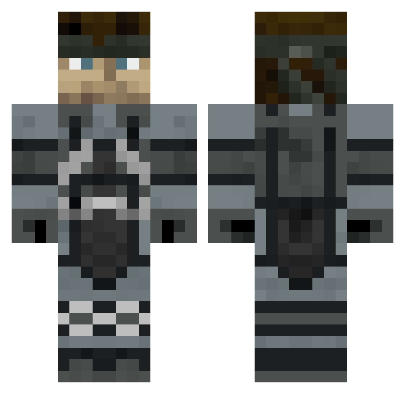 chicanery85 Minecraft skin, front and back view