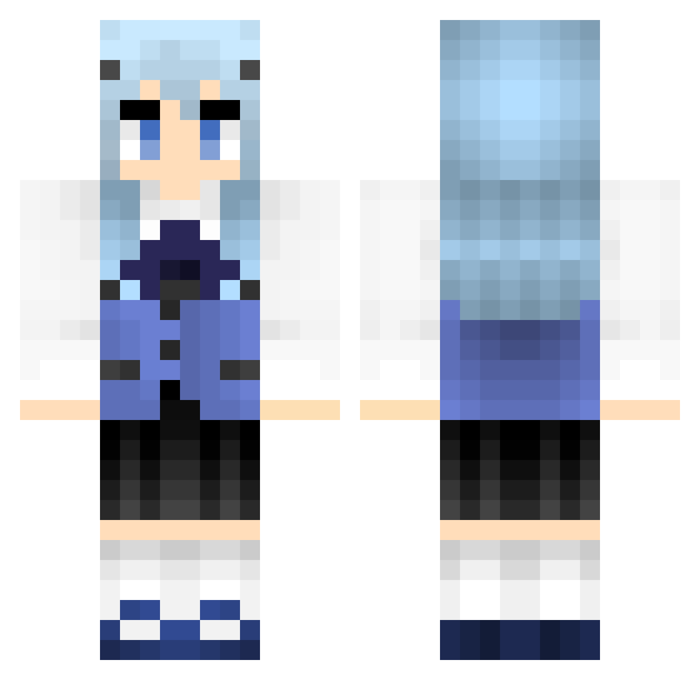 Jeremy Minecraft skin, front and back view