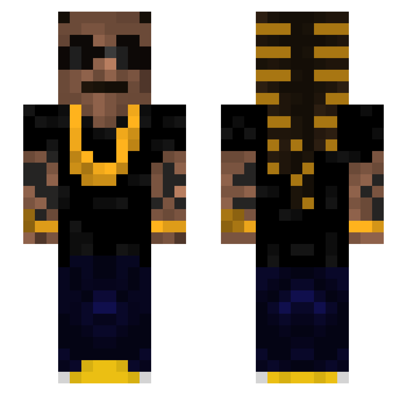G4OSTT Minecraft skin, front and back view