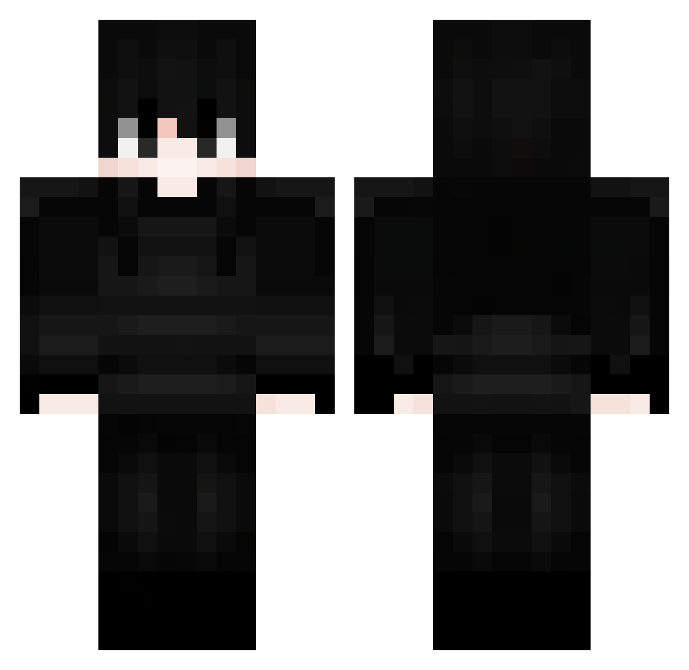 TheGaabzDev Minecraft skin, front and back view