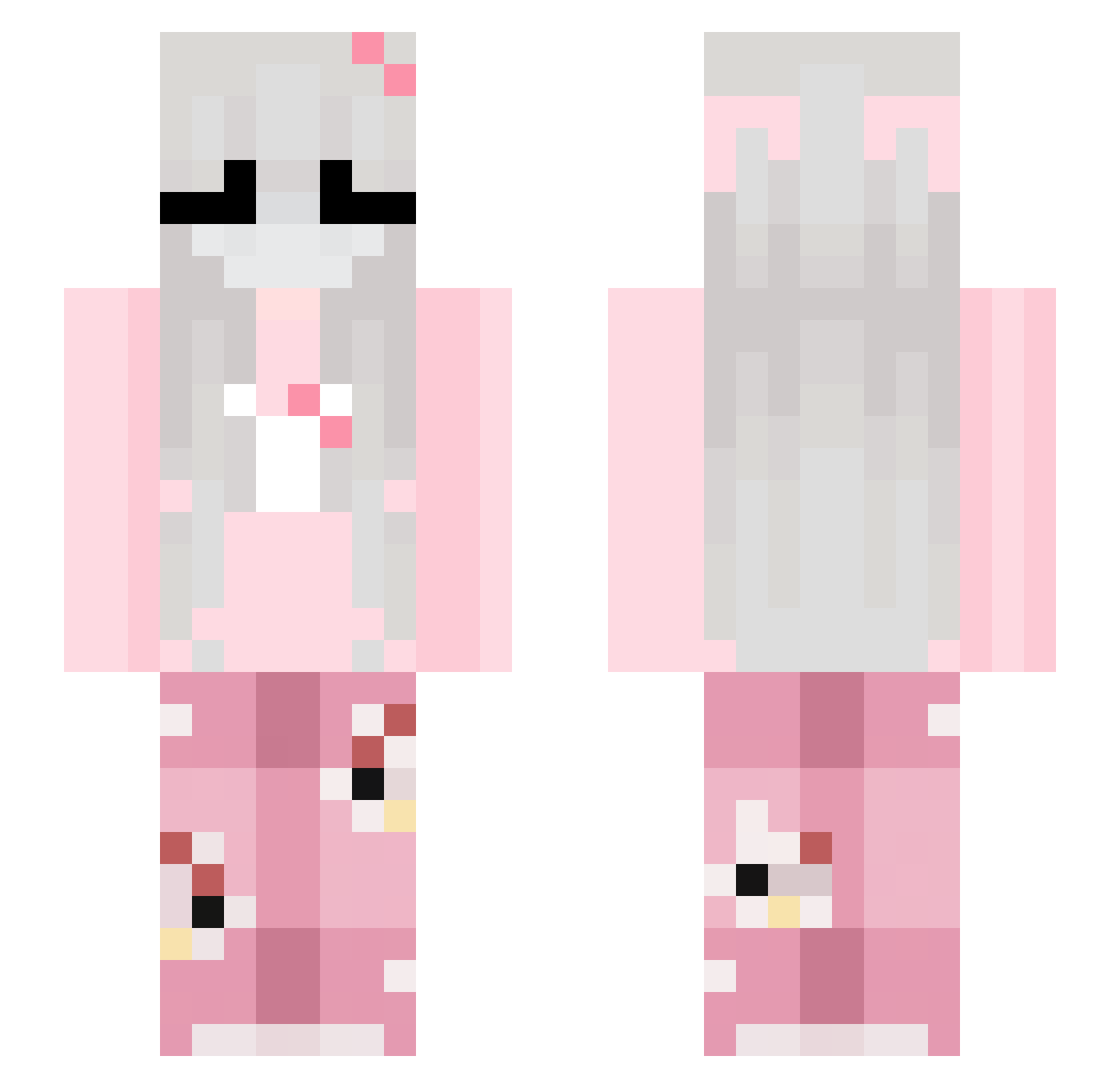 Rou228 Minecraft skin, front and back view