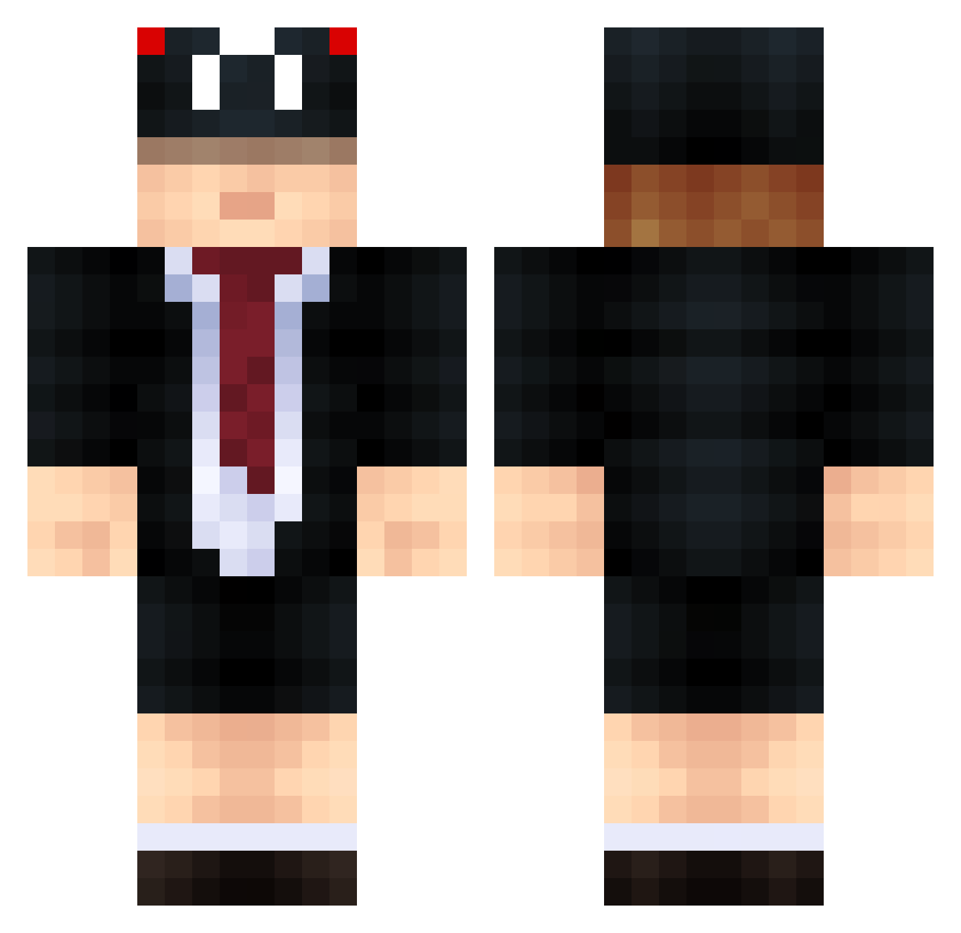 torpy Minecraft skin, front and back view