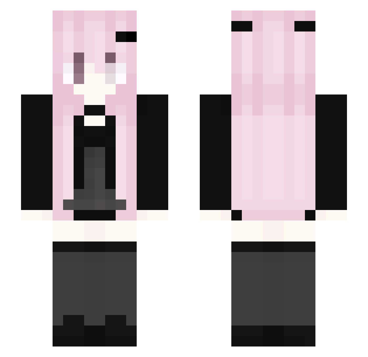 adwmire Minecraft skin, front and back view