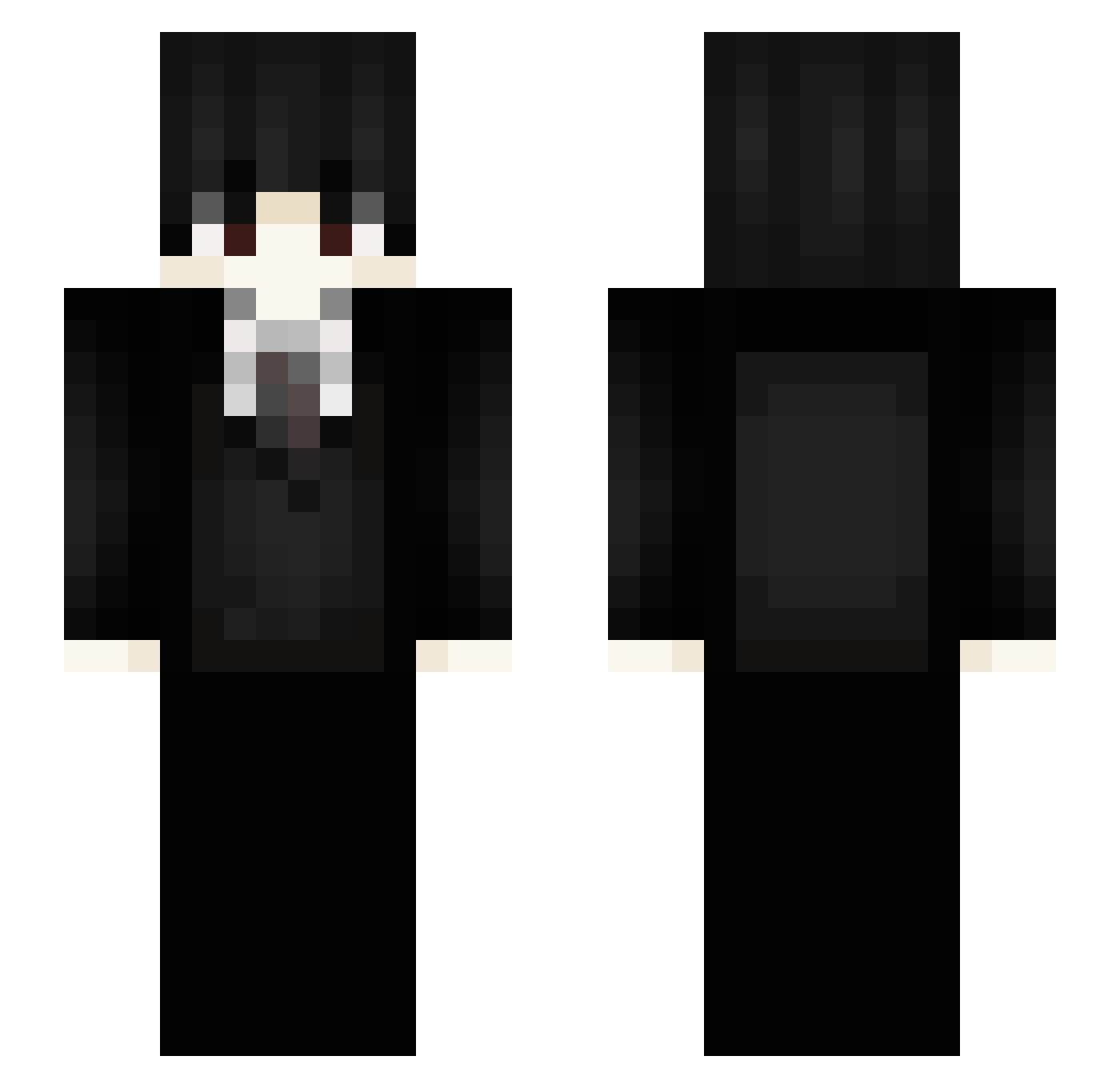 x4TwixZz Minecraft skin, front and back view