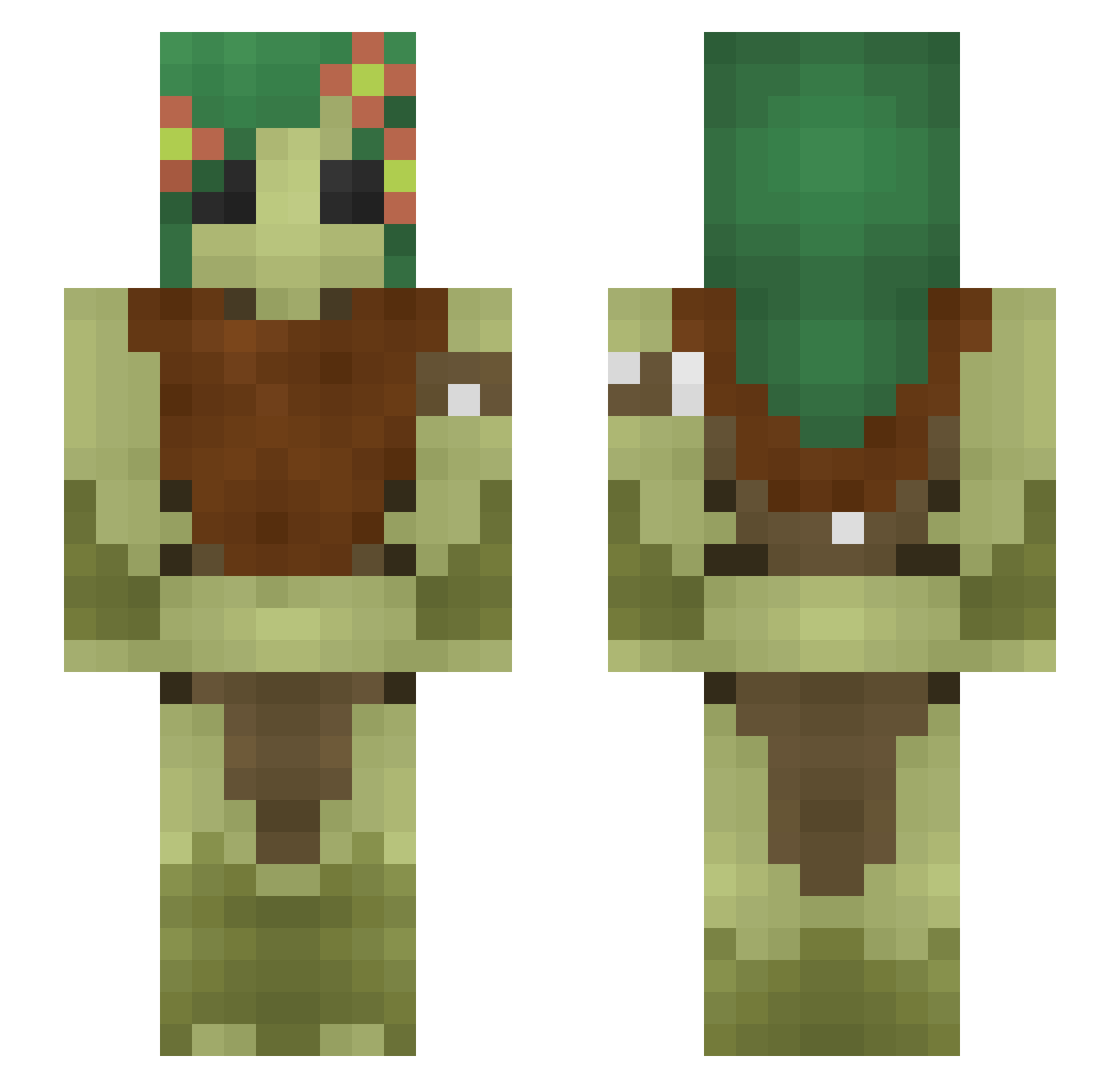 LittleKoiGal Minecraft skin, front and back view
