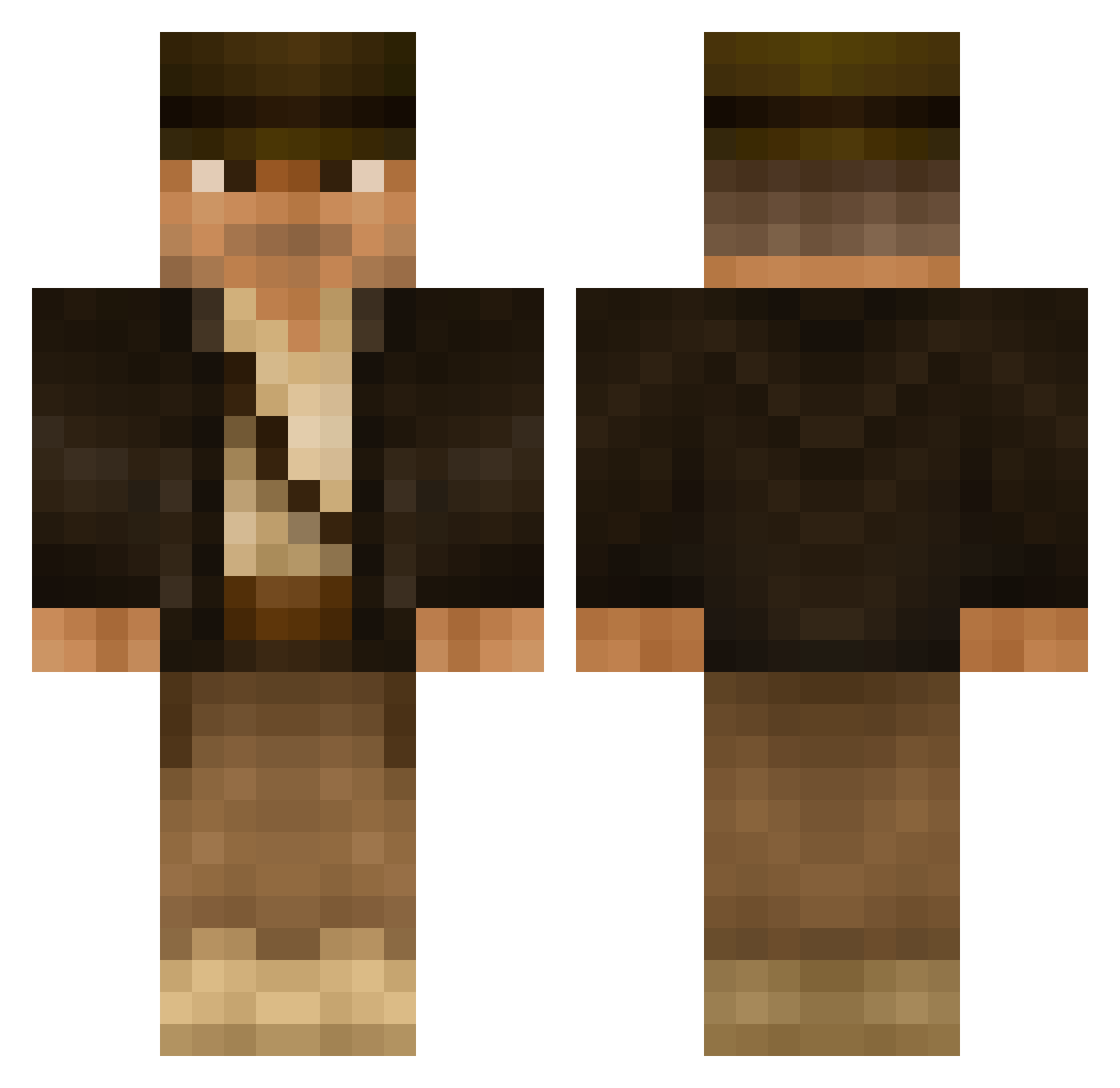 LoltasticCraft Minecraft skin, front and back view