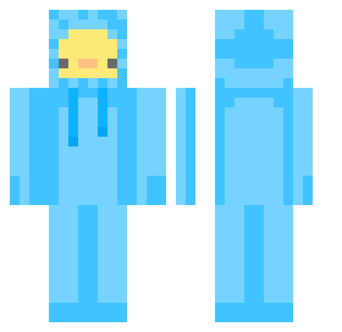 slimout3000 Minecraft skin, front and back view