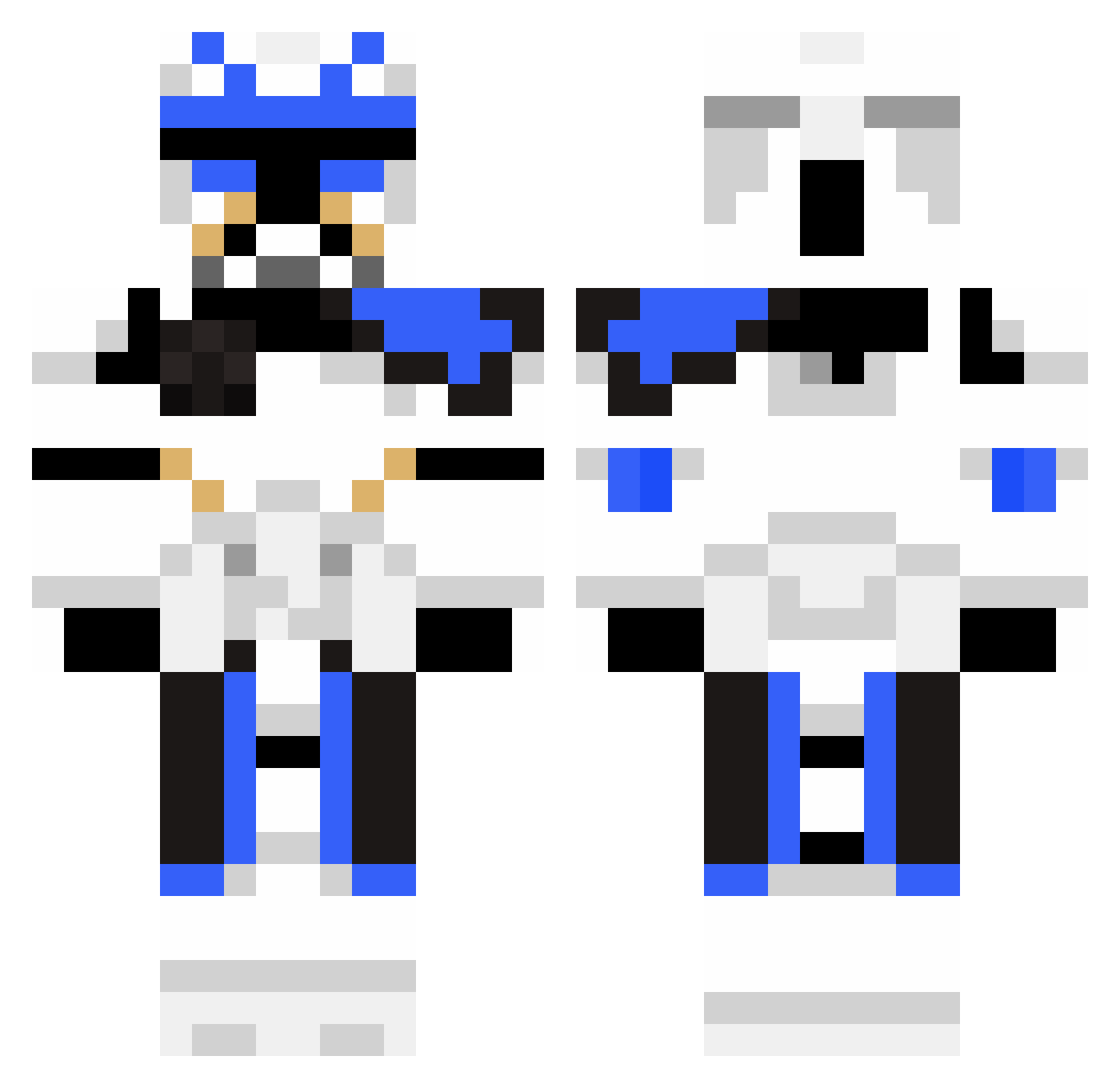 miencho9 Minecraft skin, front and back view