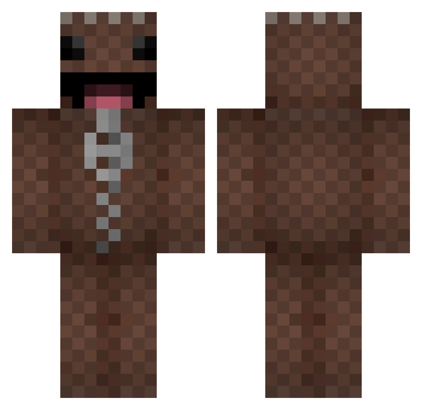 pilberts Minecraft skin, front and back view