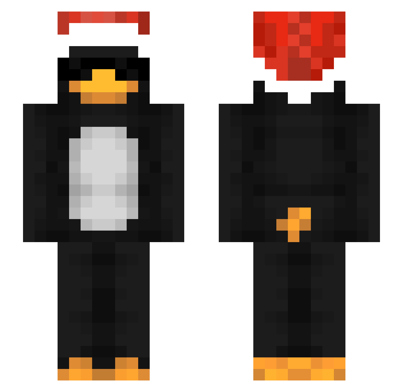 twigsie Minecraft skin, front and back view