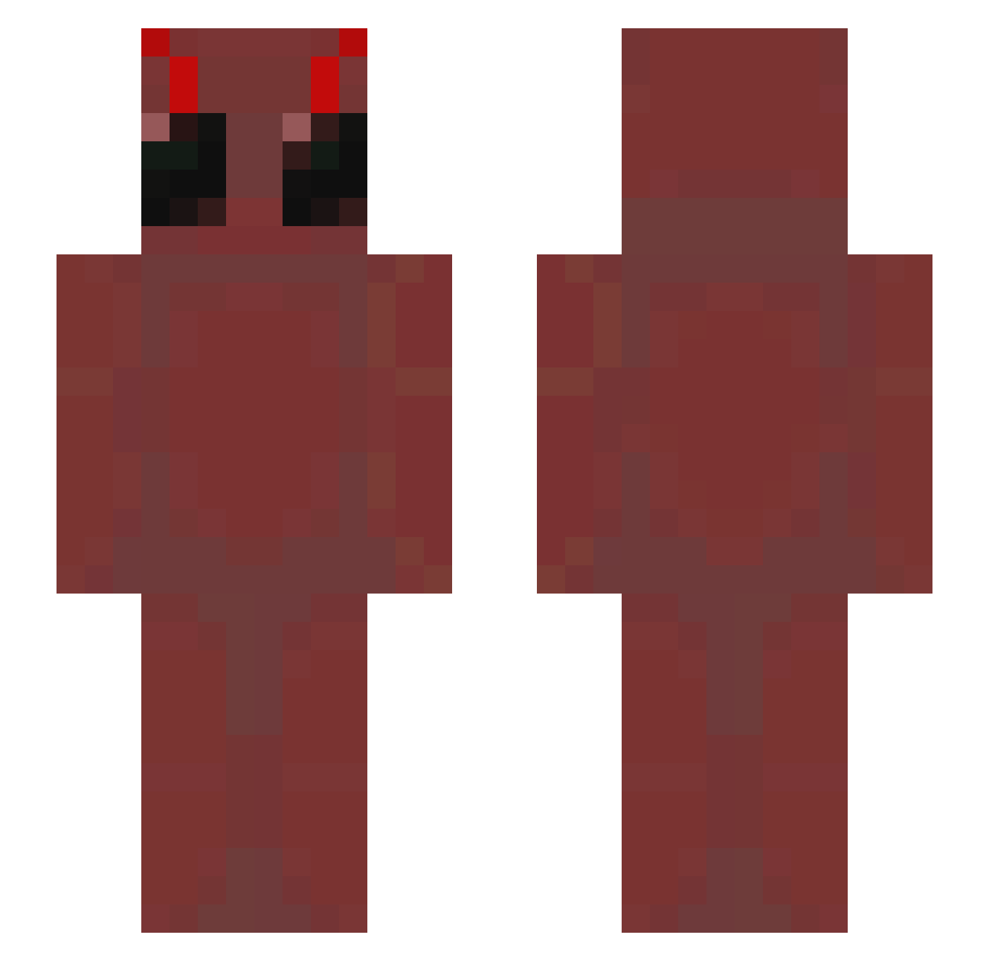 mrnonless Minecraft skin, front and back view